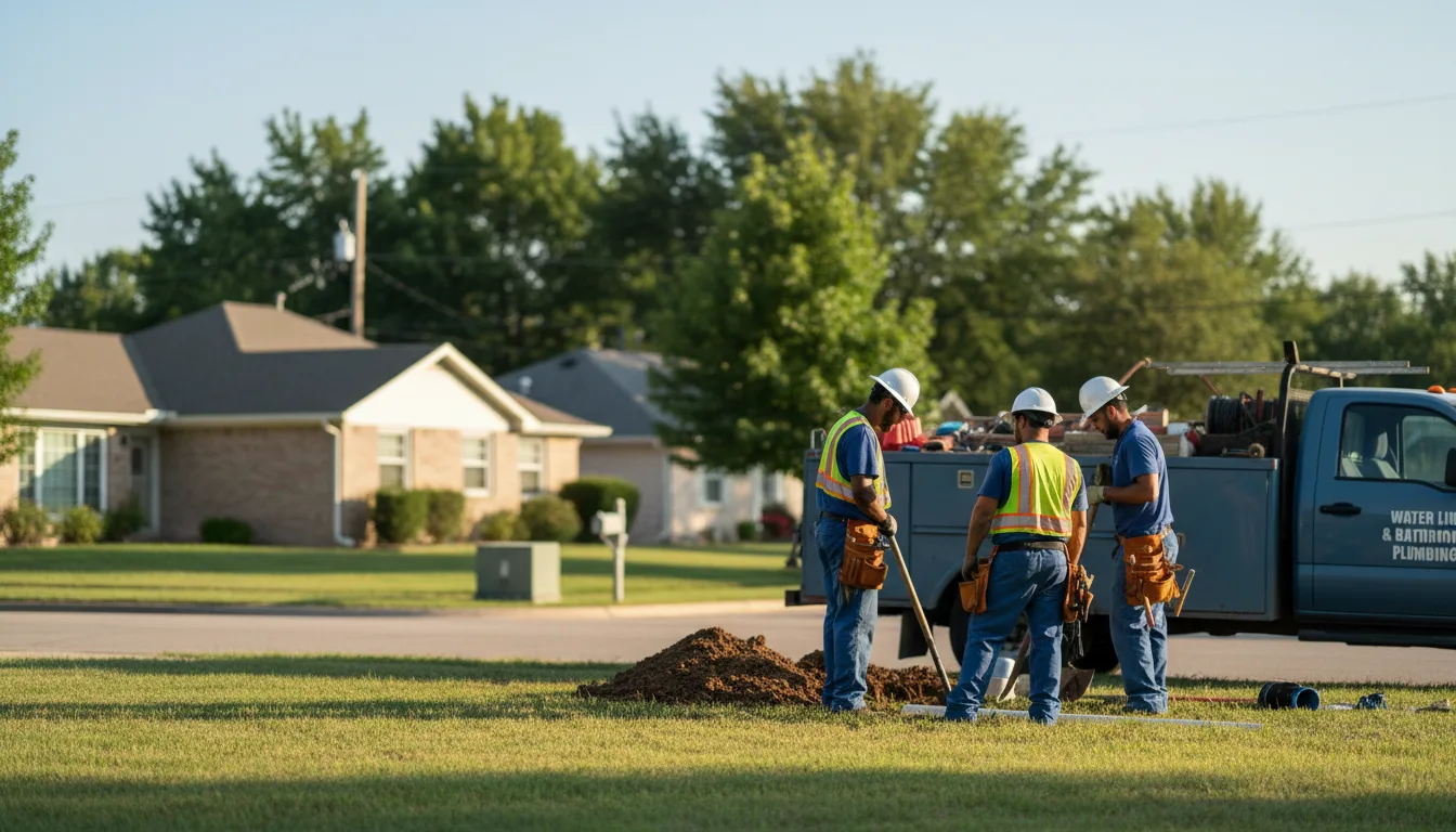 Residential water line and bathroom plumbing service in Hesston, PA